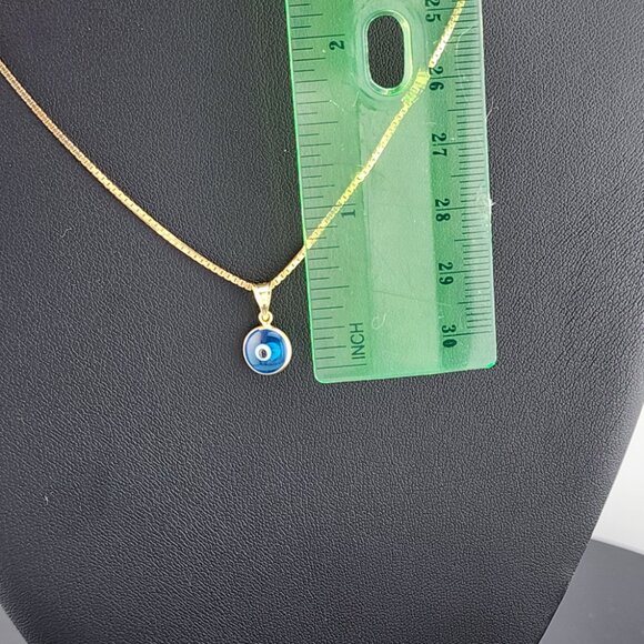 Sterling Silver 925 Evil Eye Pendant – Light Blue Charm Necklace for Protection - Picture 4 of 7